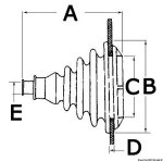 Osculati - Soffietto passacavi nero piccolo